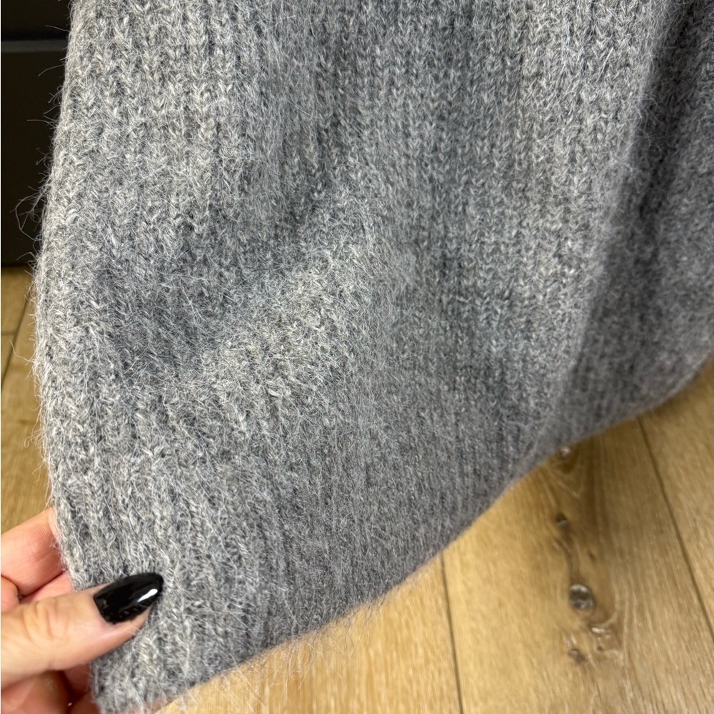 NWT!!! Express Charcoal Oversized Women's Cowl Neck Sweater Small 1/4 Zip - Picture 9 of 14
